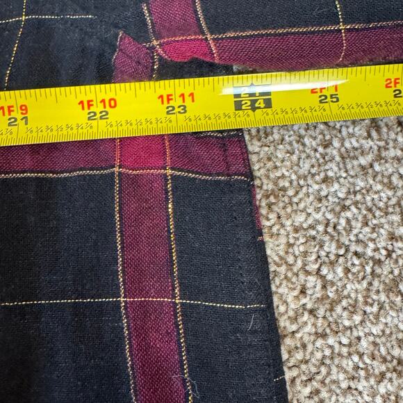 Rails Women's Size XL Linen Blend Popover Over Tartan Tunic Top Raw Hem Casual - Picture 8 of 9